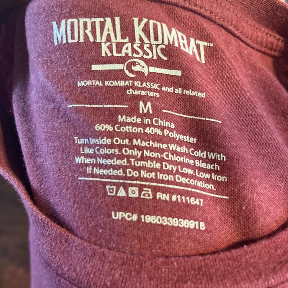 Mortal Kombat Klassic Dragon Graphic Print Short--Sleeve Red Tone T-Shirt. M. - Picture 7 of 8